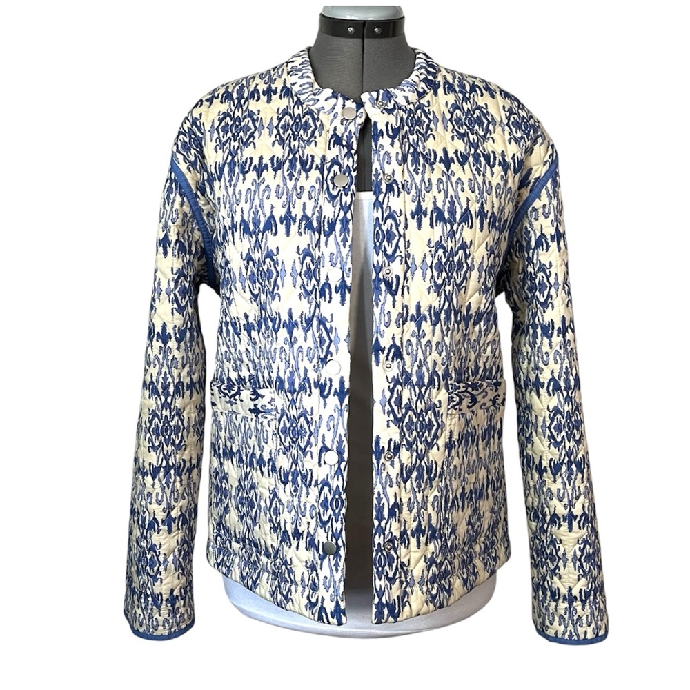 Blank NYC Quilted cotton ikat pattern jacket